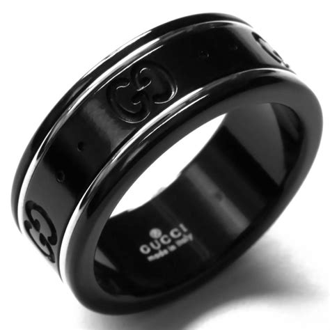 gucci black ceramic ring|gucci vintage ring.